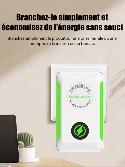 Pas d'électricien, pas d'installation, pas d'abonnement – 100% Plug & Play ! Économiseur d'énergie efficace 【économise 86% d'électricité】