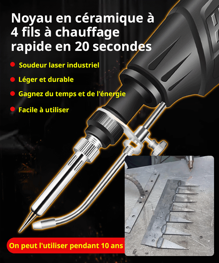 Outil de soudage laser industriel à chauffage interne
