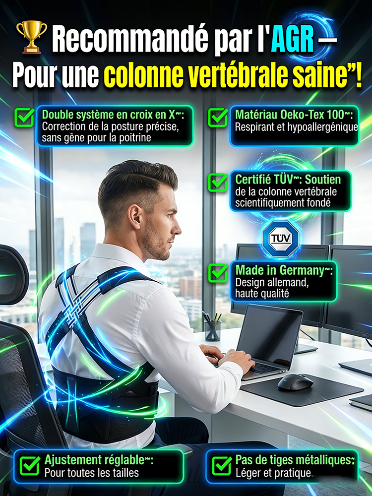 ⚡ Seulement 10 min par jour – des résultats visibles en 7 jours: Correcteur de posture indispensable pour soins corporels