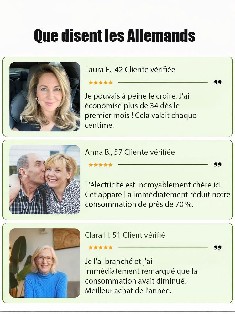 Pas d'électricien, pas d'installation, pas d'abonnement – 100% Plug & Play ! Économiseur d'énergie efficace 【économise 86% d'électricité】