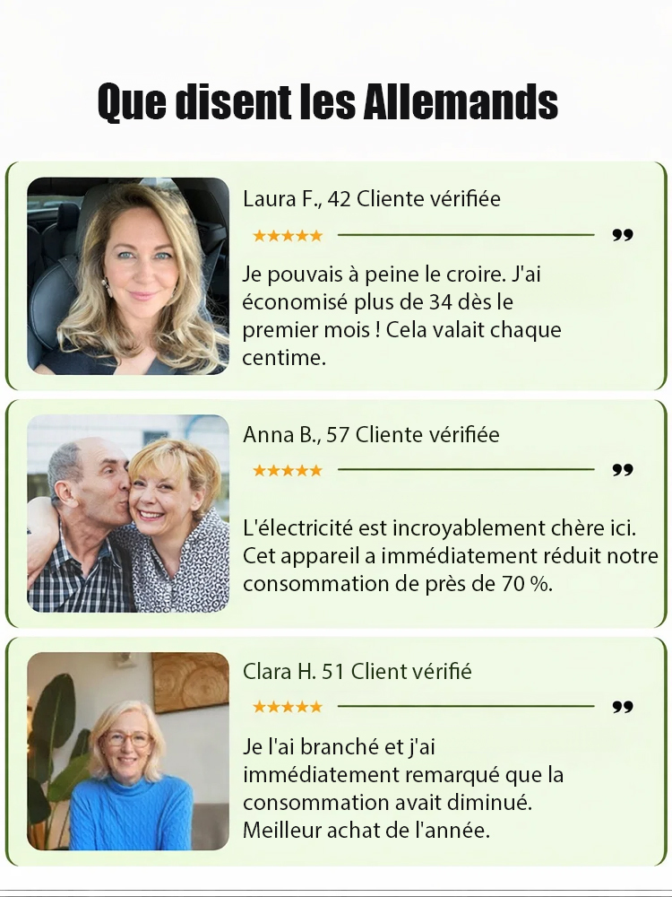 Pas d'électricien, pas d'installation, pas d'abonnement – 100% Plug & Play ! Économiseur d'énergie efficace 【économise 86% d'électricité】