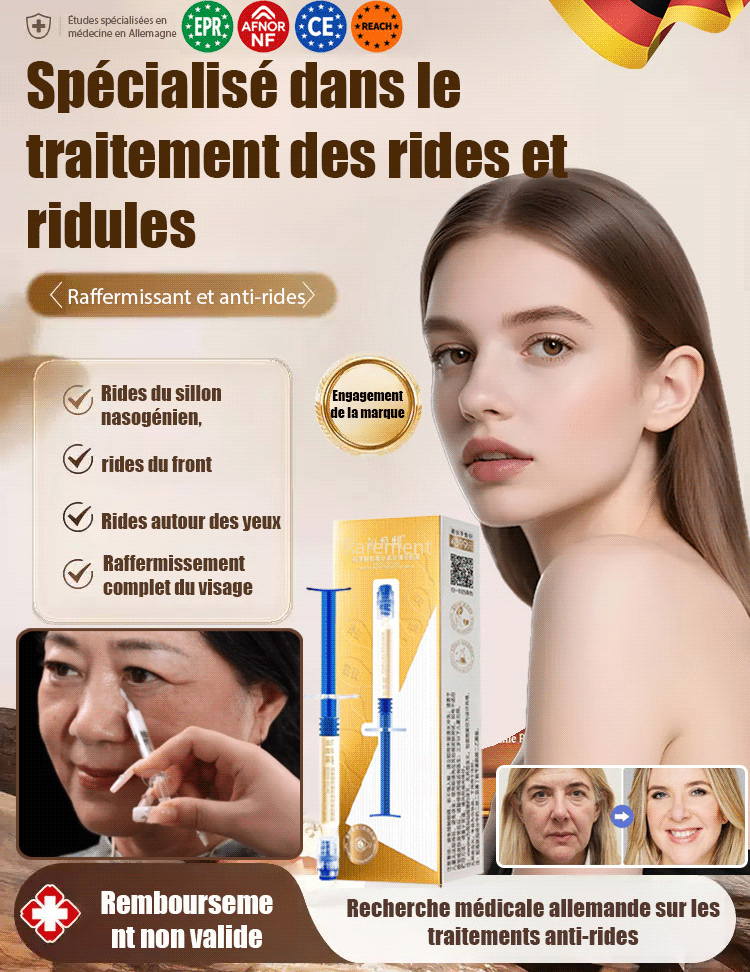 Sérum Réjuvénant : Crème Raffermissante au Collagène✨️1 Application = 10 Masques Classiques