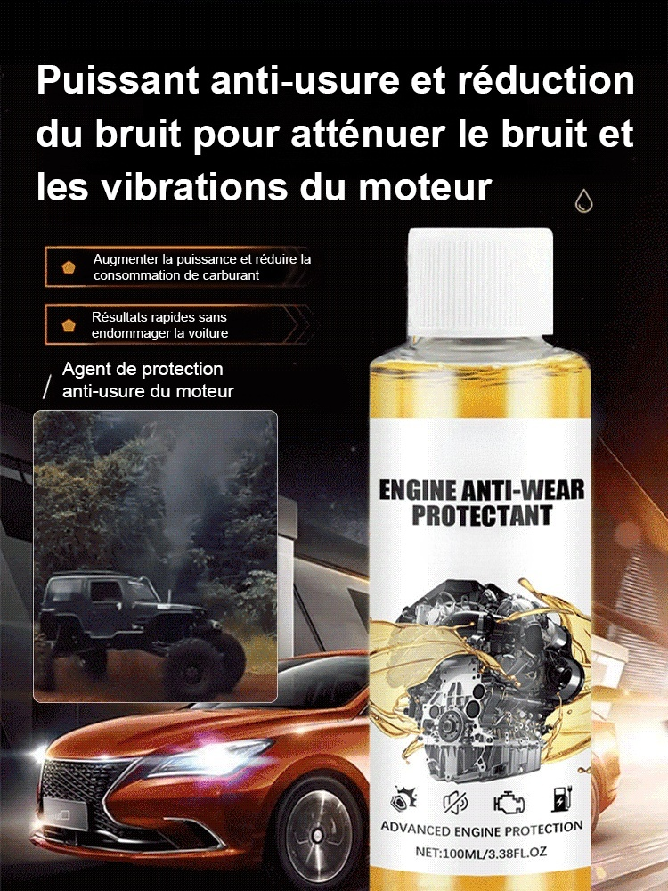 Agent de protection anti-usure pour moteur✨️Protégez Votre Moteur comme un Pro – Résultats Visibles Dès les Premiers Kilomètres🚗