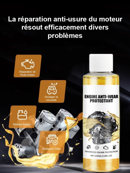 Agent de protection anti-usure pour moteur✨️Protégez Votre Moteur comme un Pro – Résultats Visibles Dès les Premiers Kilomètres🚗