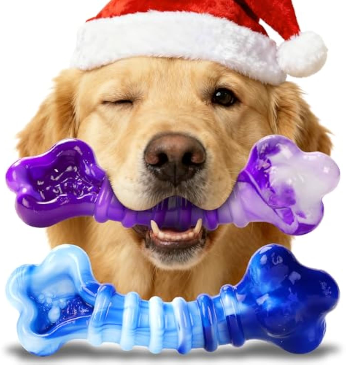 Indestructible Dog Toys for Aggressive Chewers: 2-Pack Tough Chew Toy for Large Dogs