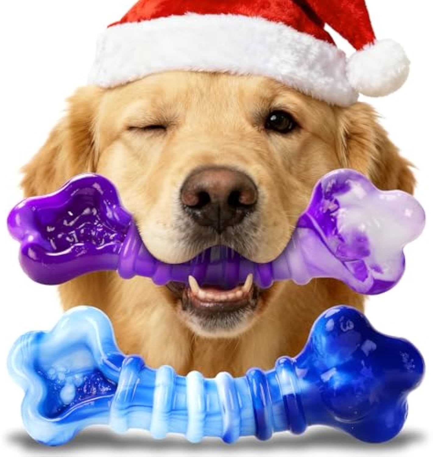 Indestructible Dog Toys for Aggressive Chewers: 2-Pack Tough Chew Toy for Large Dogs