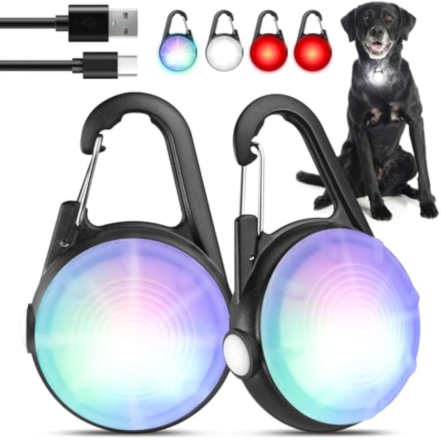 2Pack Dog Lights for Night Walking Dog