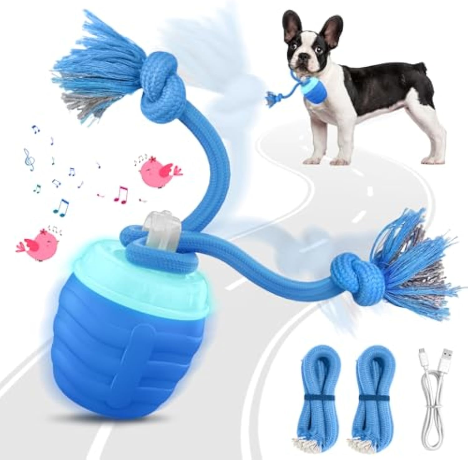 Interactive Dog Toys - 2025 Upgraded Motion Activated Balls for Medium/Large Dogs