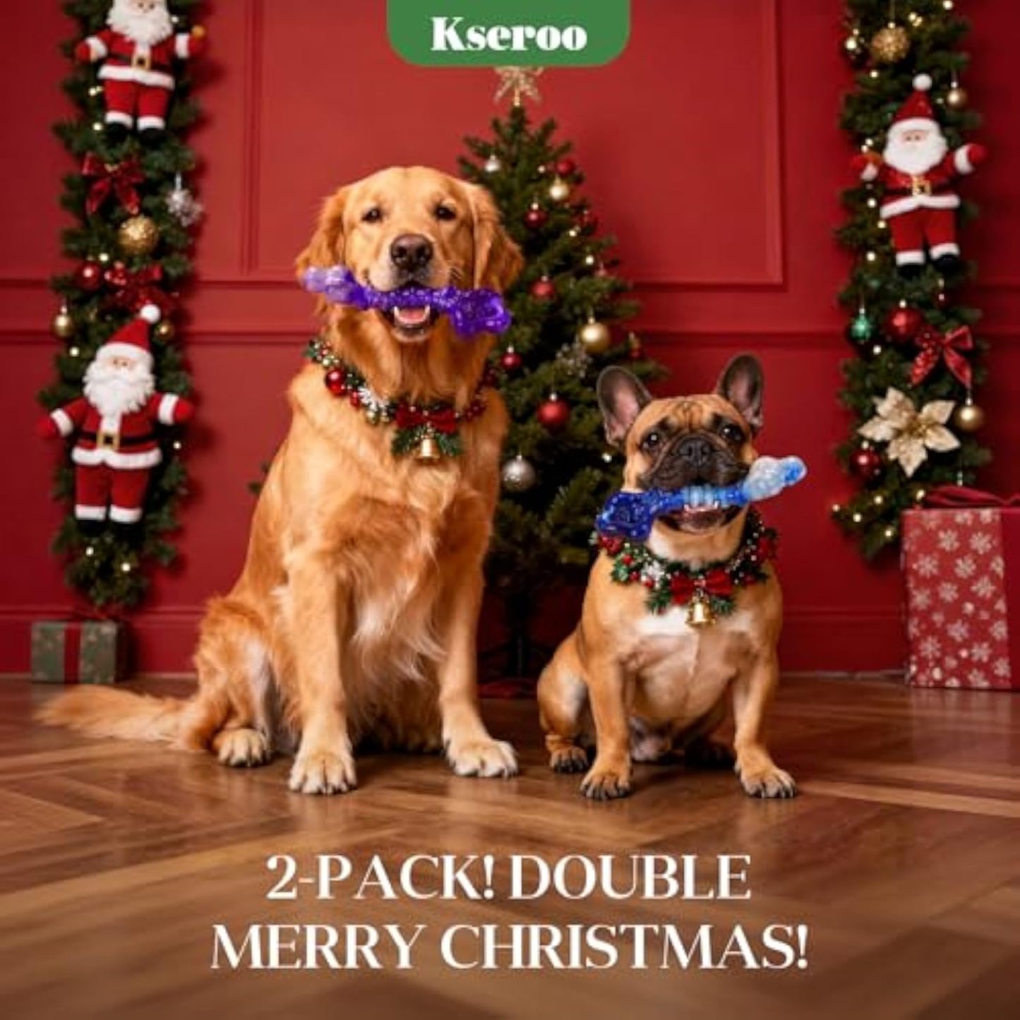 Indestructible Dog Toys for Aggressive Chewers: 2-Pack Tough Chew Toy for Large Dogs