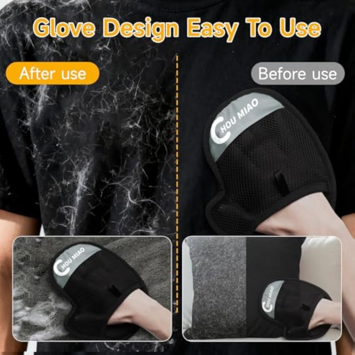 2 Pcs Pet Hair Removal Glove