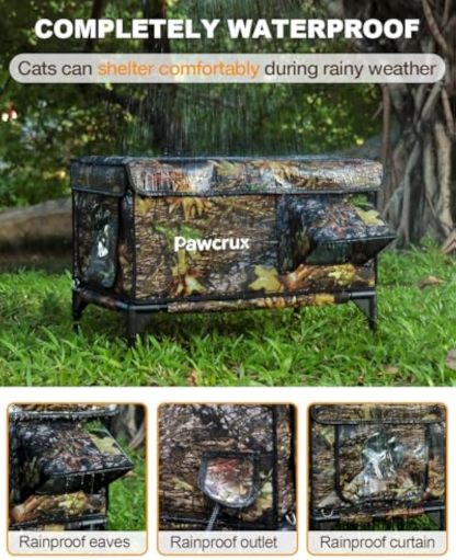 Weatherproof Heated Cat House for Outdoor in Winter