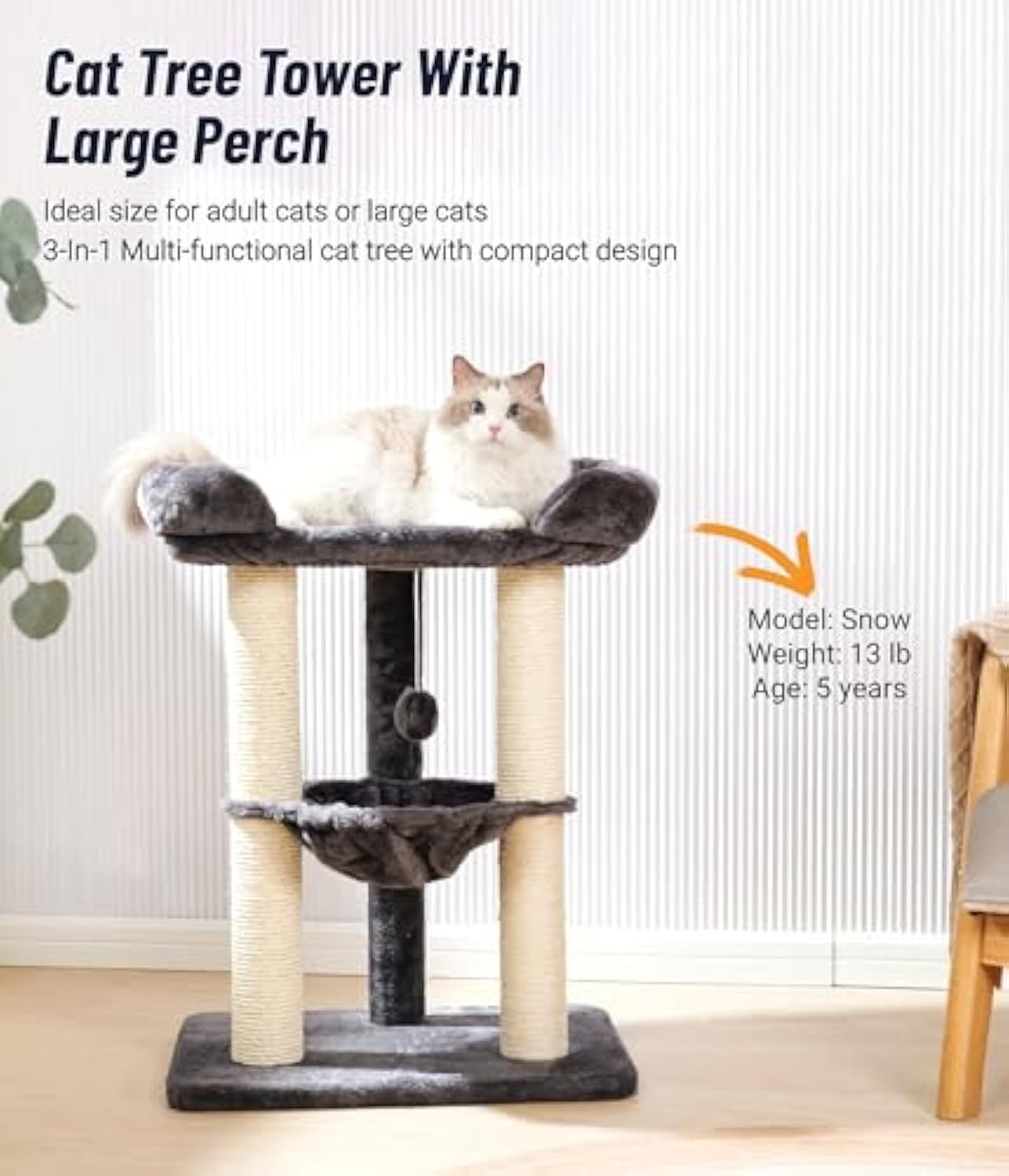 28" Cat Tree Tower for Indoor Cats