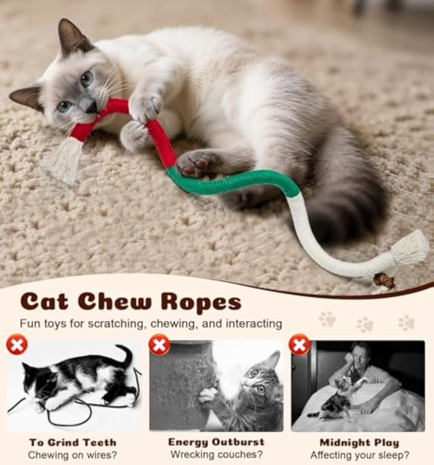 Cat Chew Ropes 4Pcs