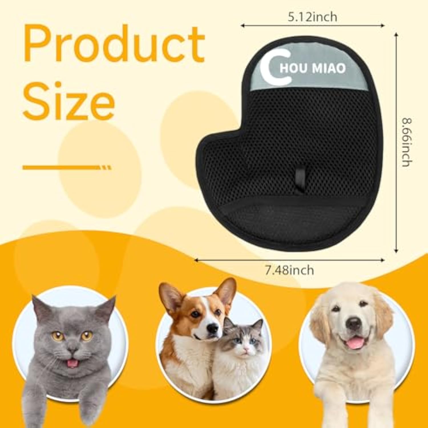 2 Pcs Pet Hair Removal Glove