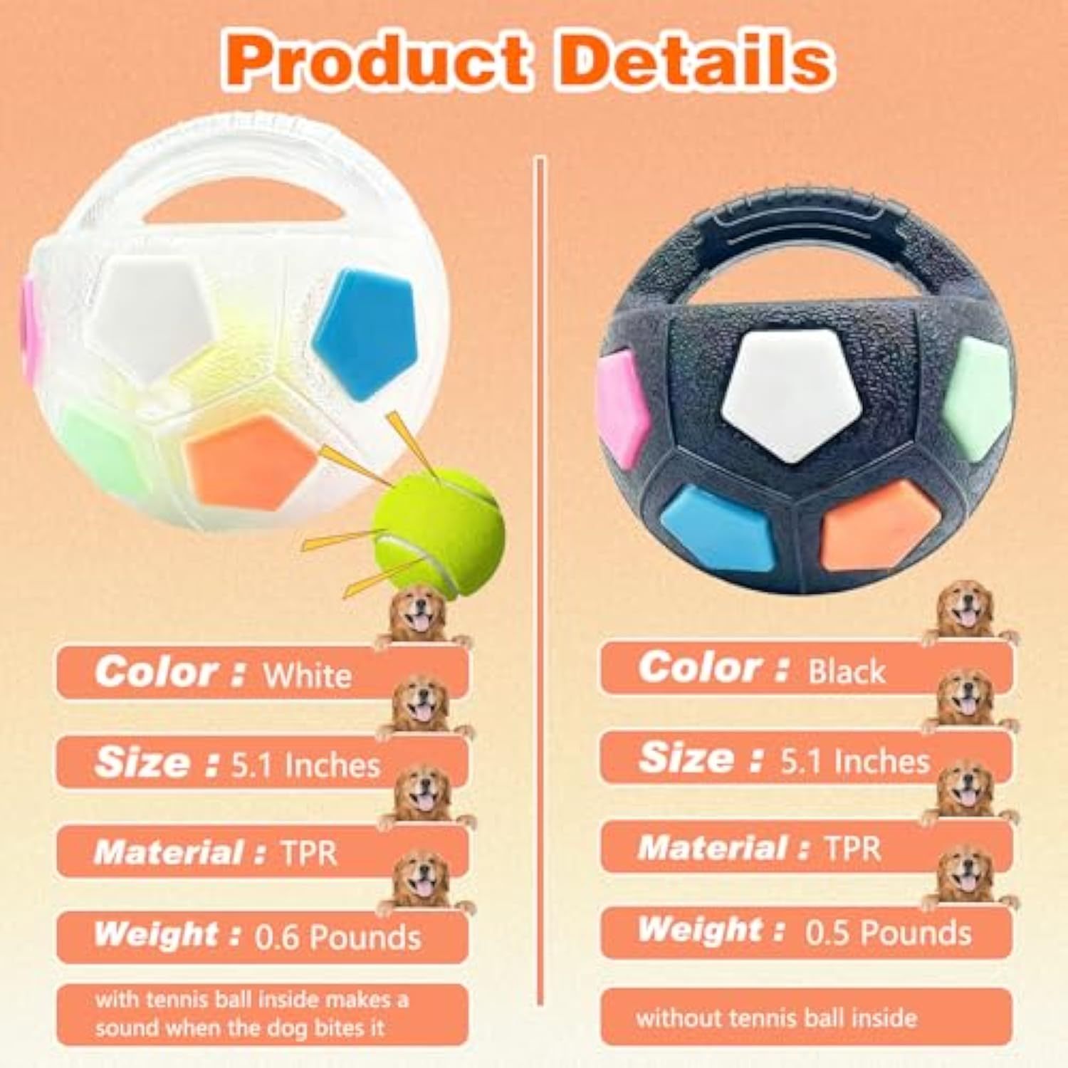 Dog Calming Ball with Handle