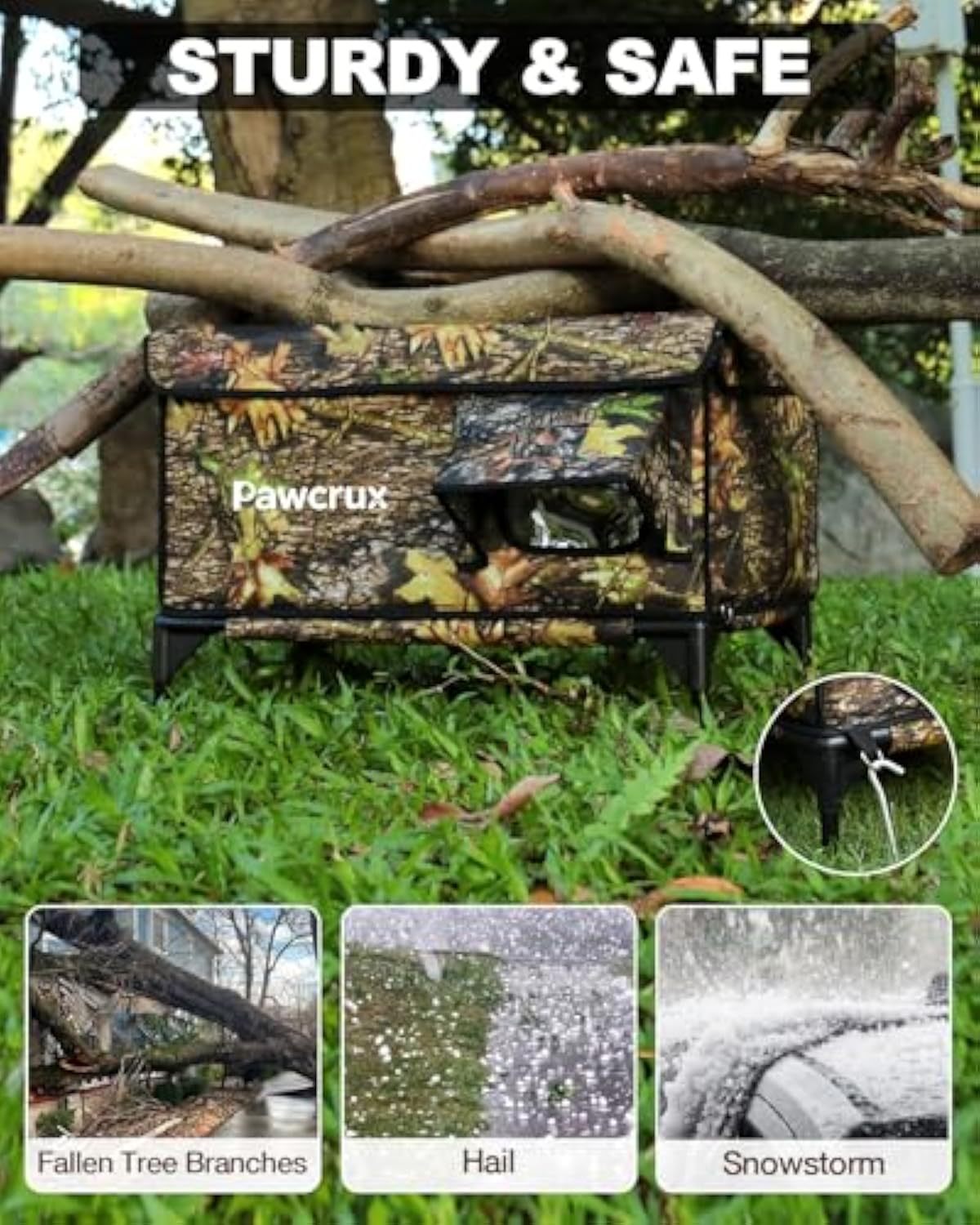 Weatherproof Heated Cat House for Outdoor in Winter