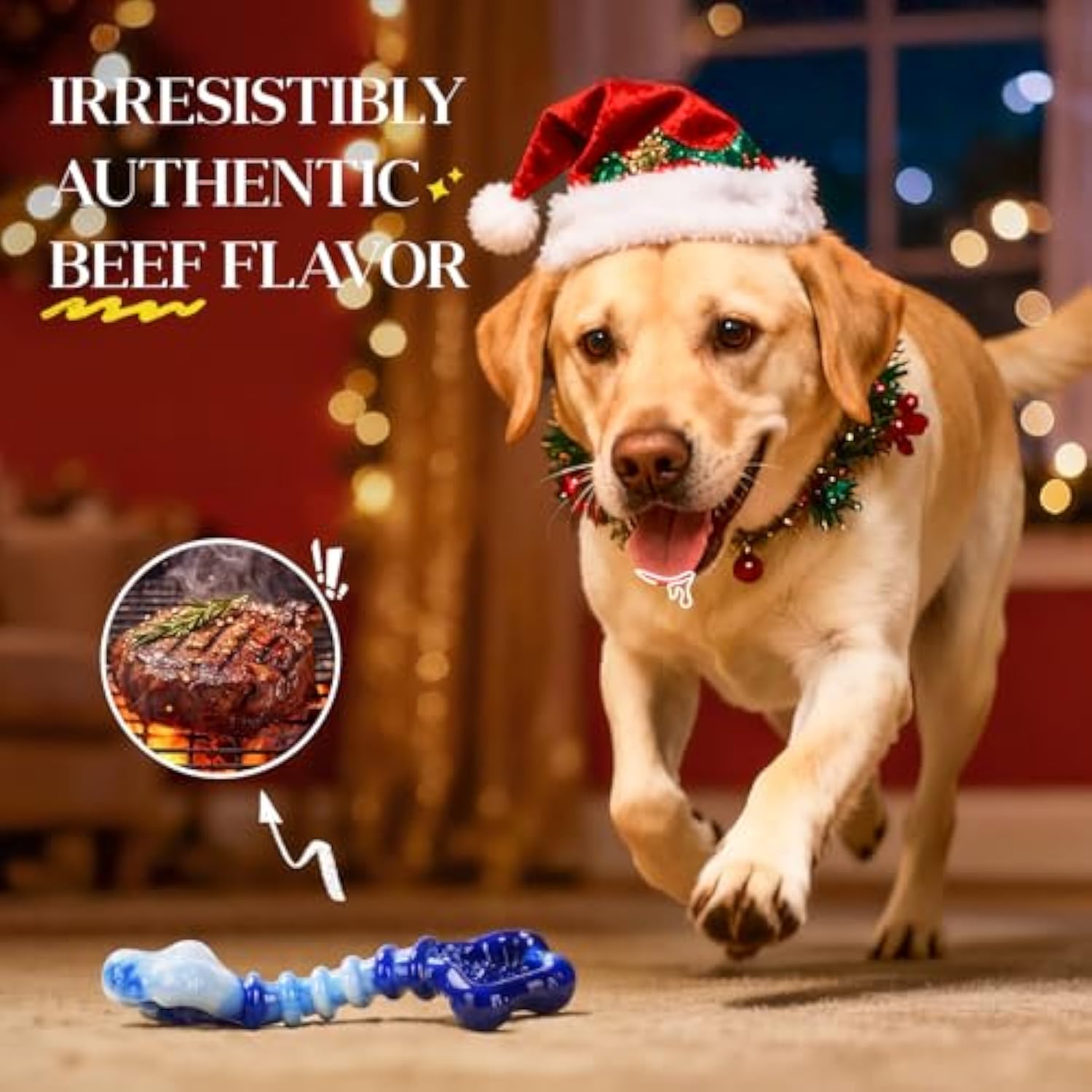 Indestructible Dog Toys for Aggressive Chewers: 2-Pack Tough Chew Toy for Large Dogs