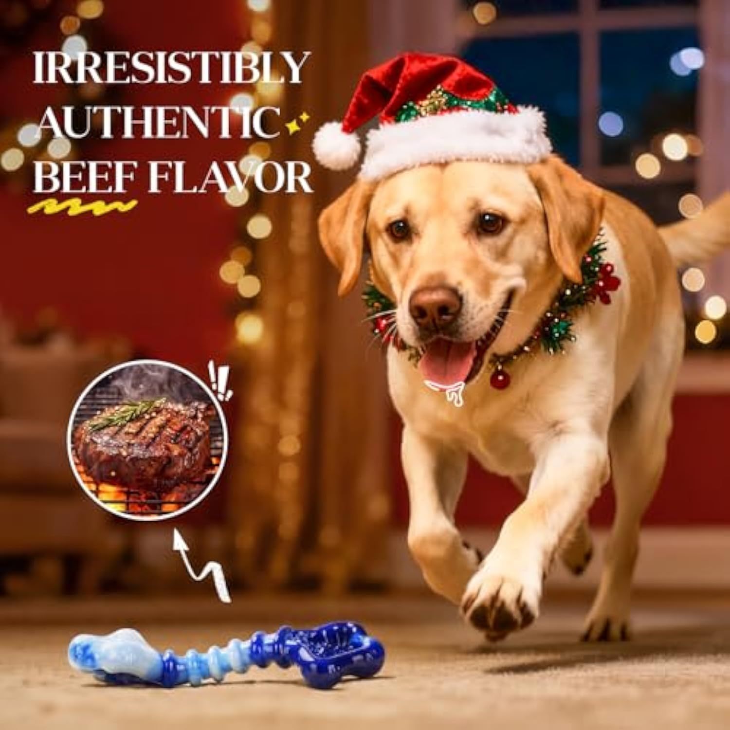 Indestructible Dog Toys for Aggressive Chewers: 2-Pack Tough Chew Toy for Large Dogs