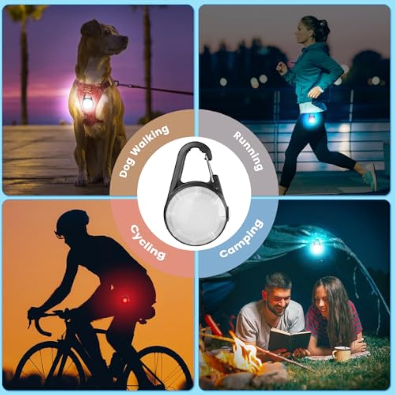 2Pack Dog Lights for Night Walking Dog