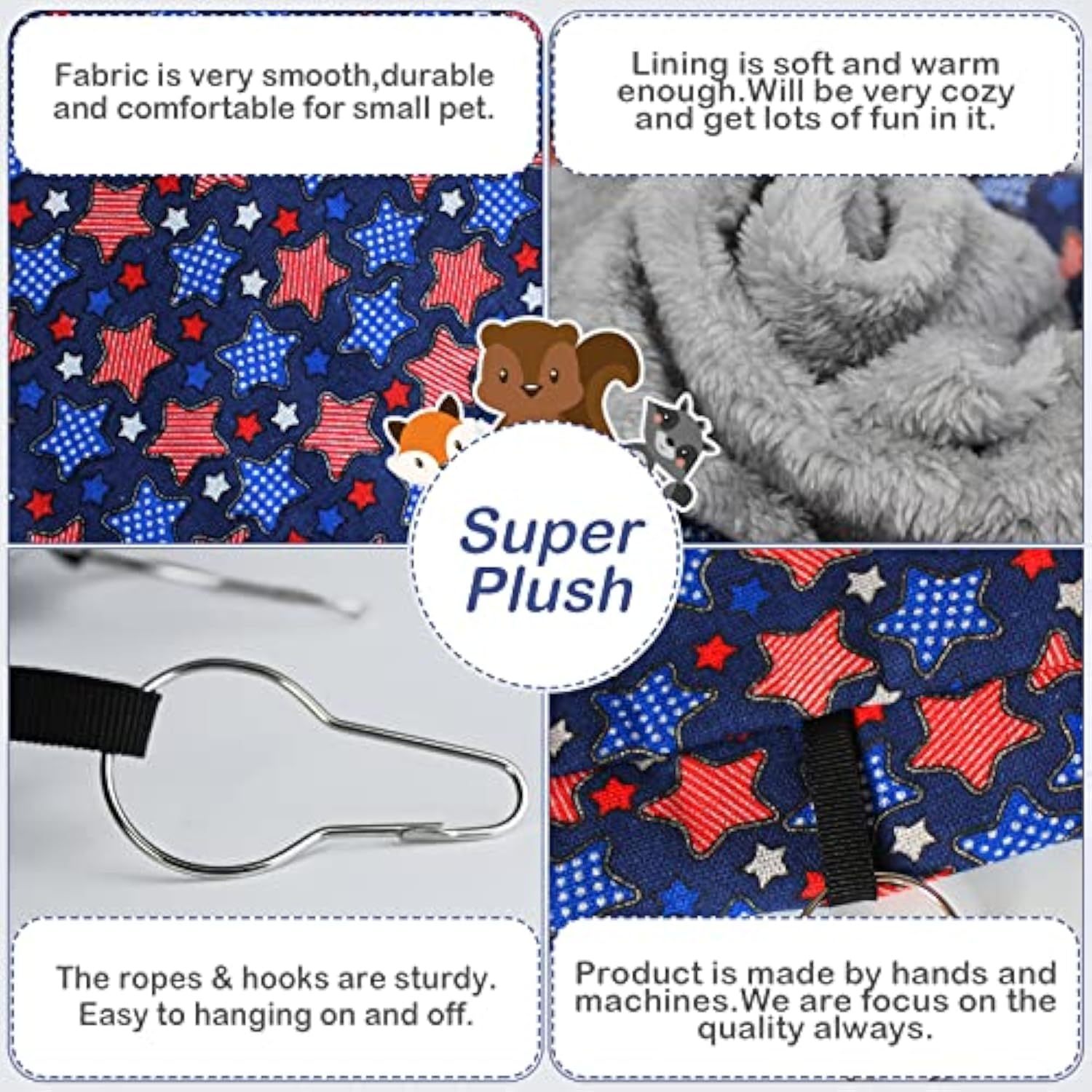 Ferret Rat Hammock Set Guinea Pig Hideout Bed