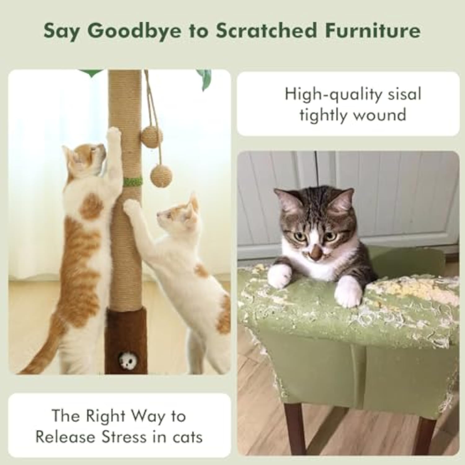 Cat Scratching Post 35'' Tall