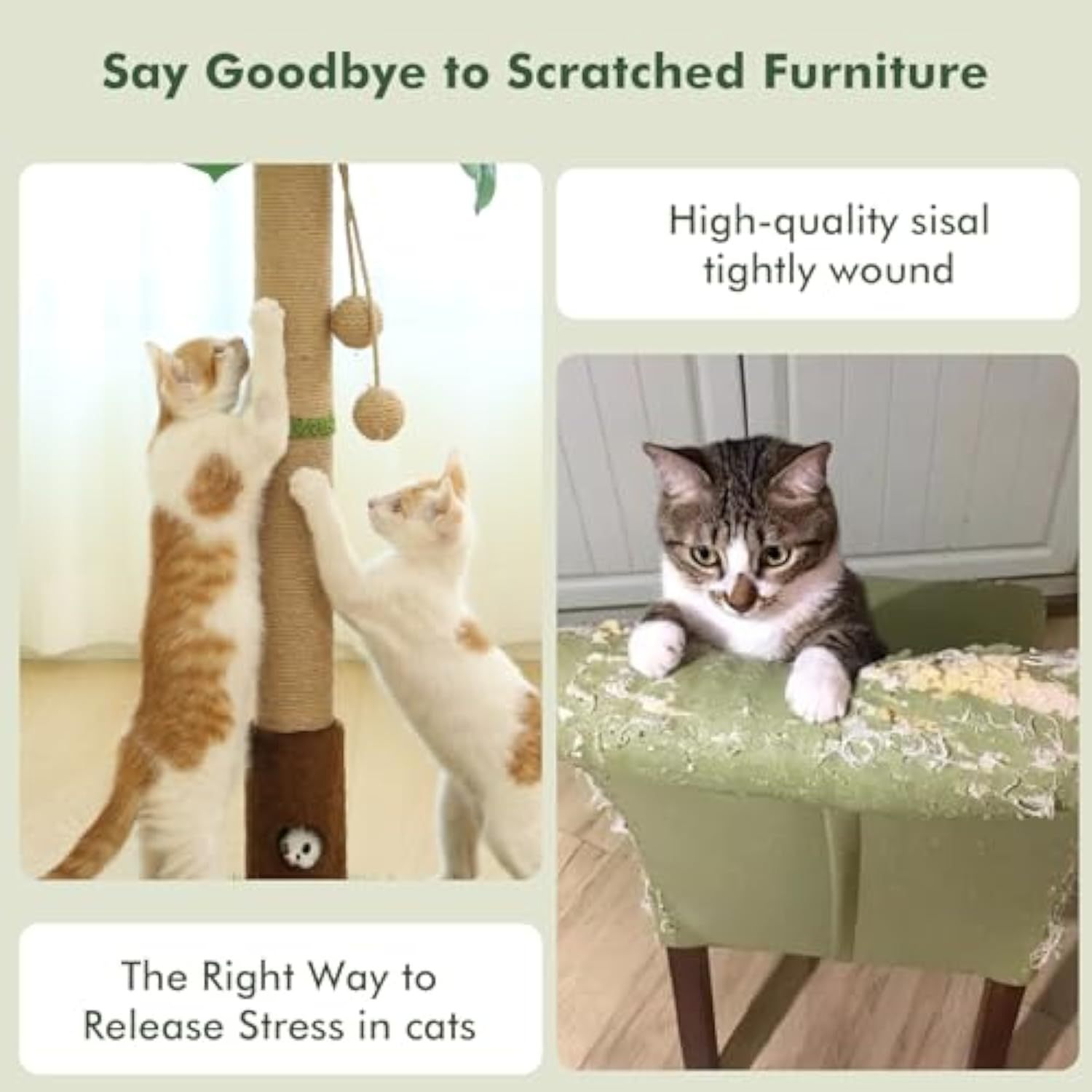 Cat Scratching Post 35'' Tall