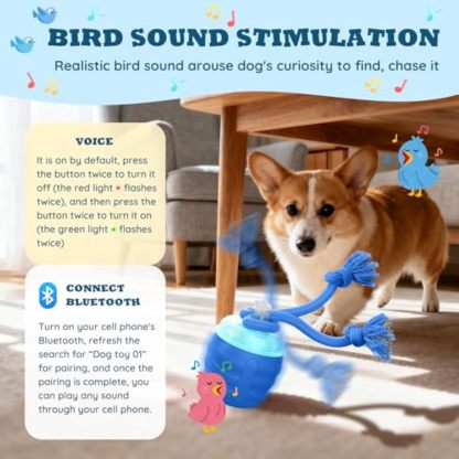 Interactive Dog Toys - 2025 Upgraded Motion Activated Balls for Medium/Large Dogs