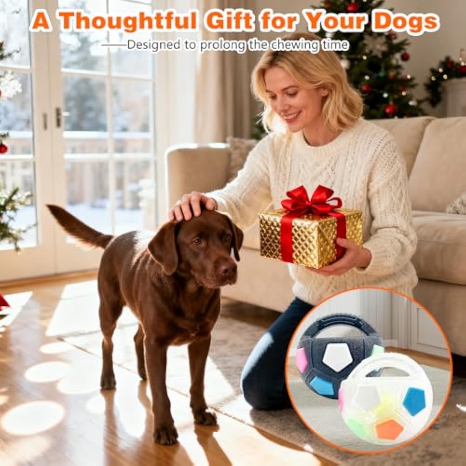 Dog Calming Ball with Handle