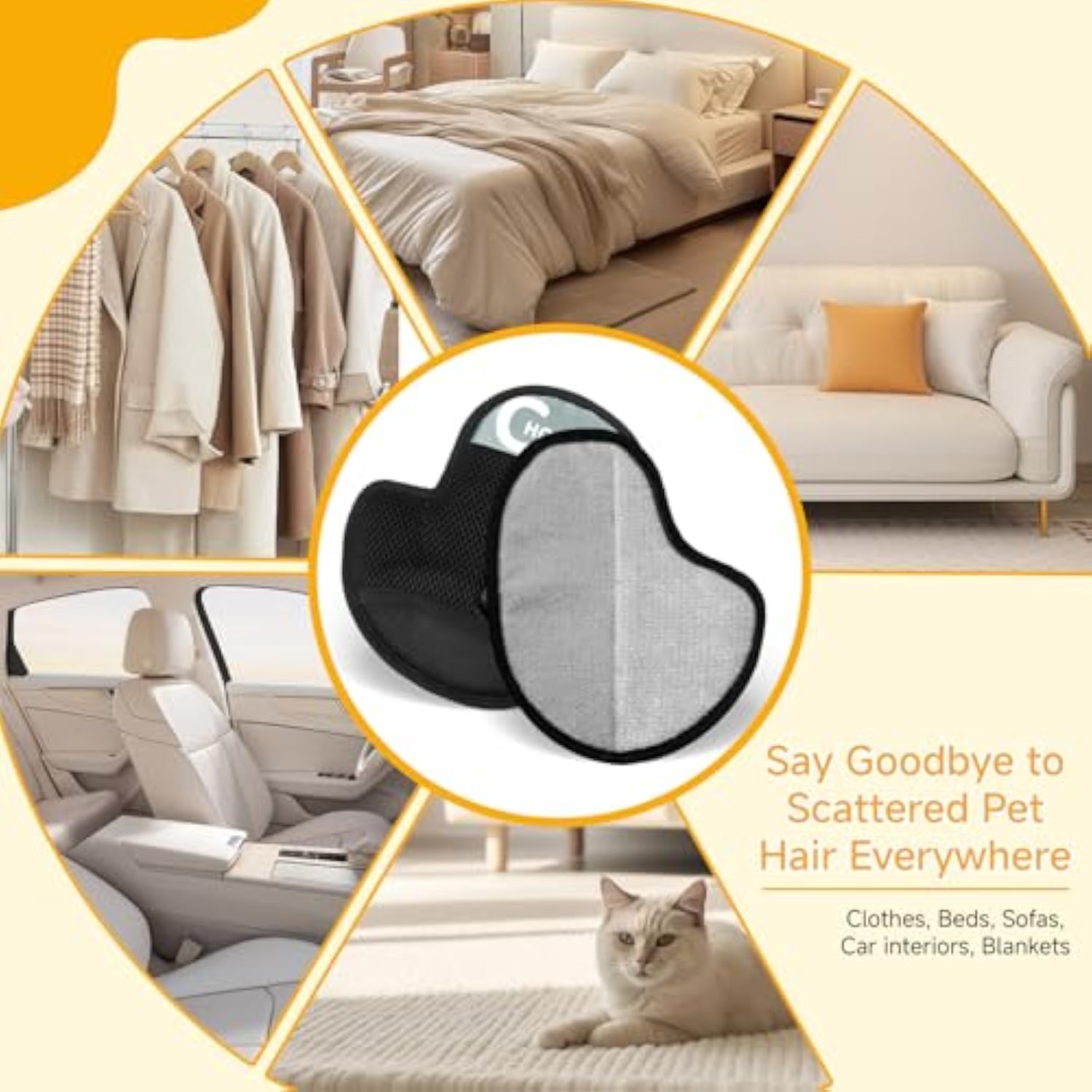 2 Pcs Pet Hair Removal Glove