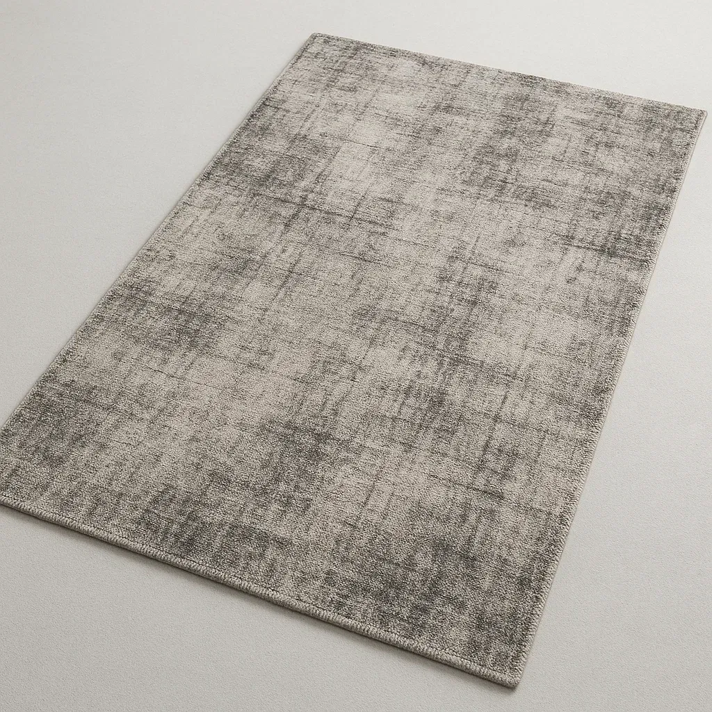 Tappeto in poliestere grigio