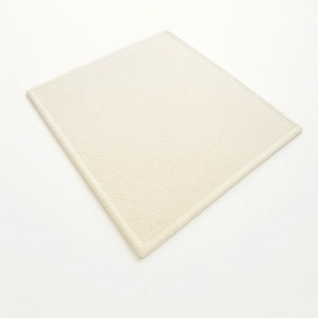 Tappeto in poliestere crema