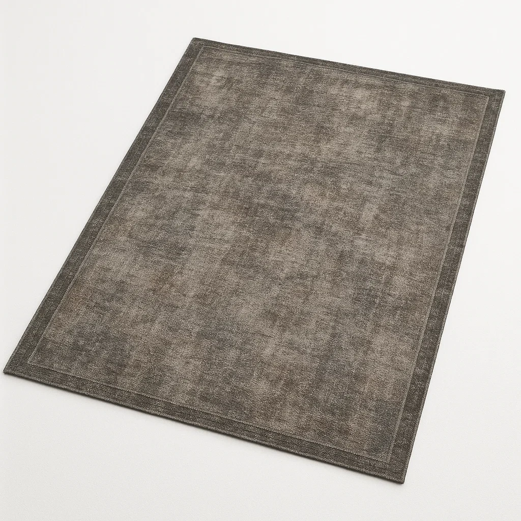 Tappeto in poliestere grigio