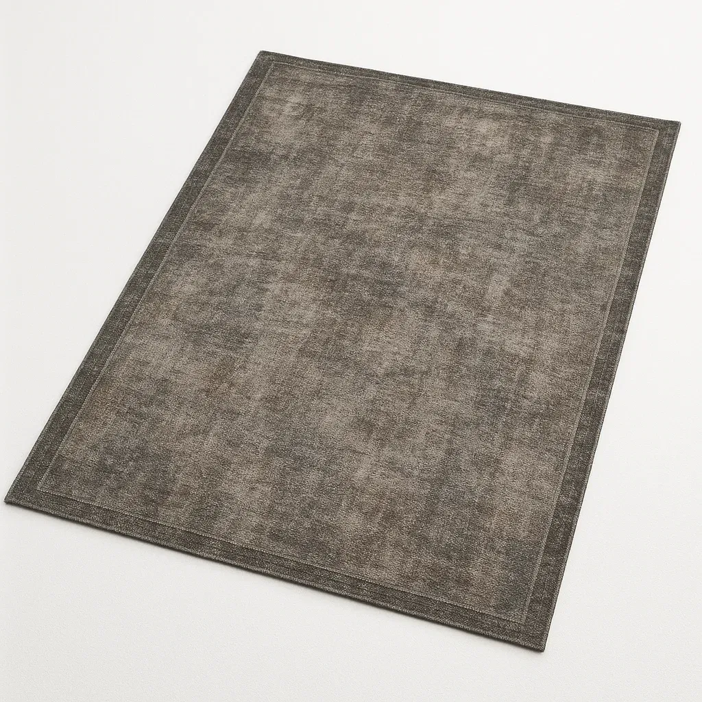 Tappeto in poliestere grigio