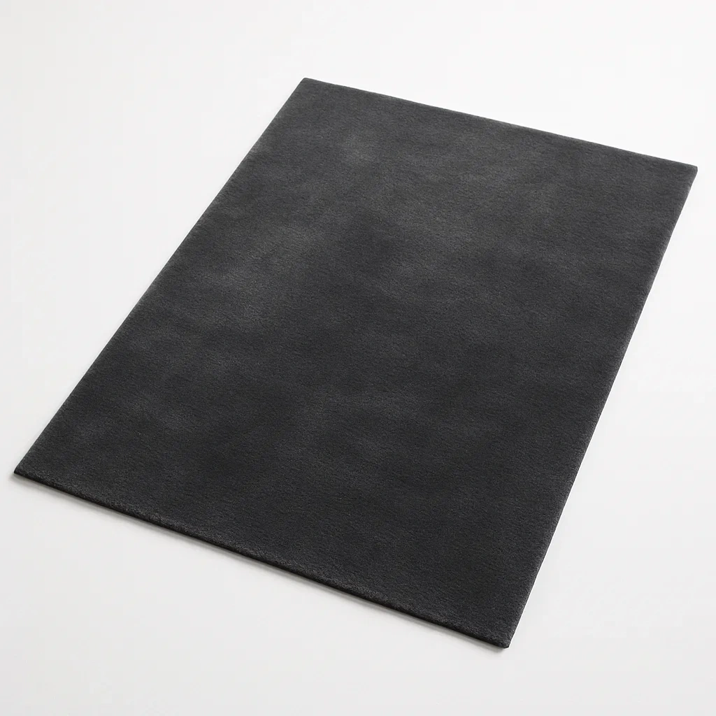 Tappeto in poliestere nero