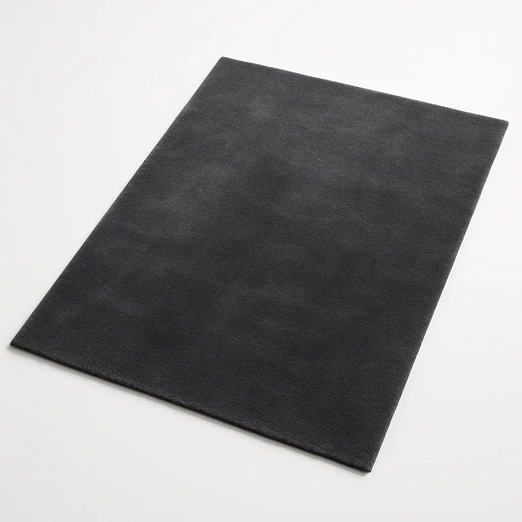 Tappeto in poliestere nero