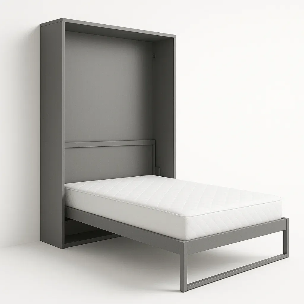 Letto Murphy in metallo grigio