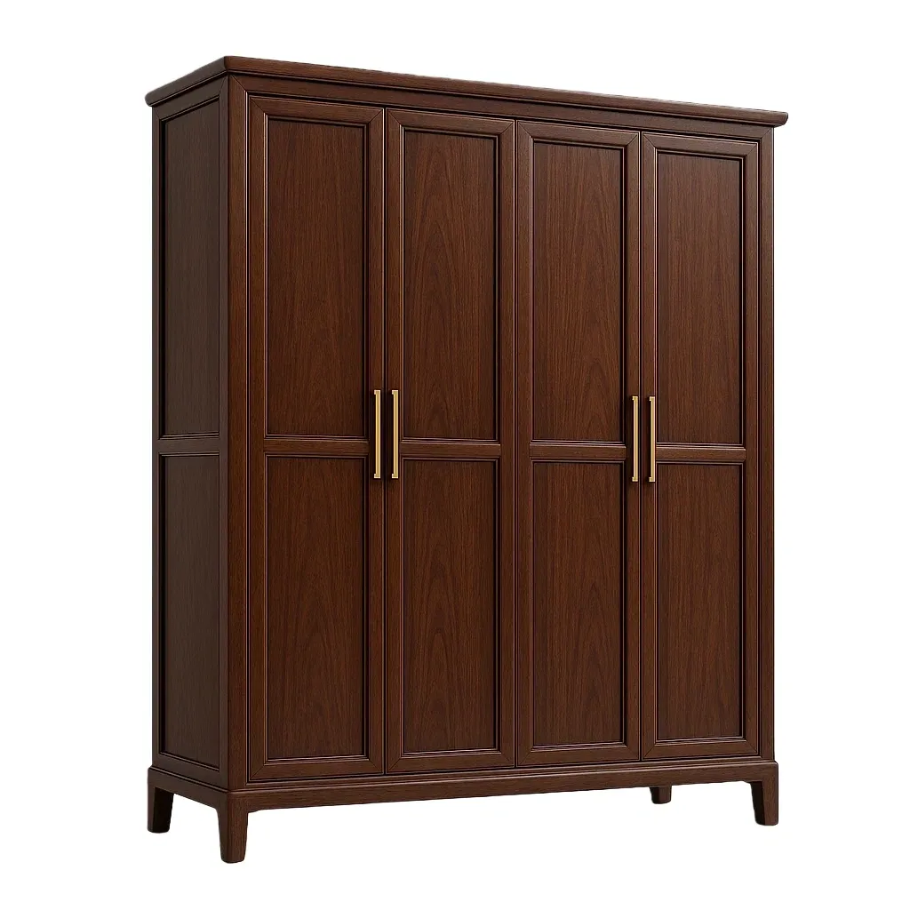 Guardaroba in legno massello di noce con 4 ante 180×60×200 cm