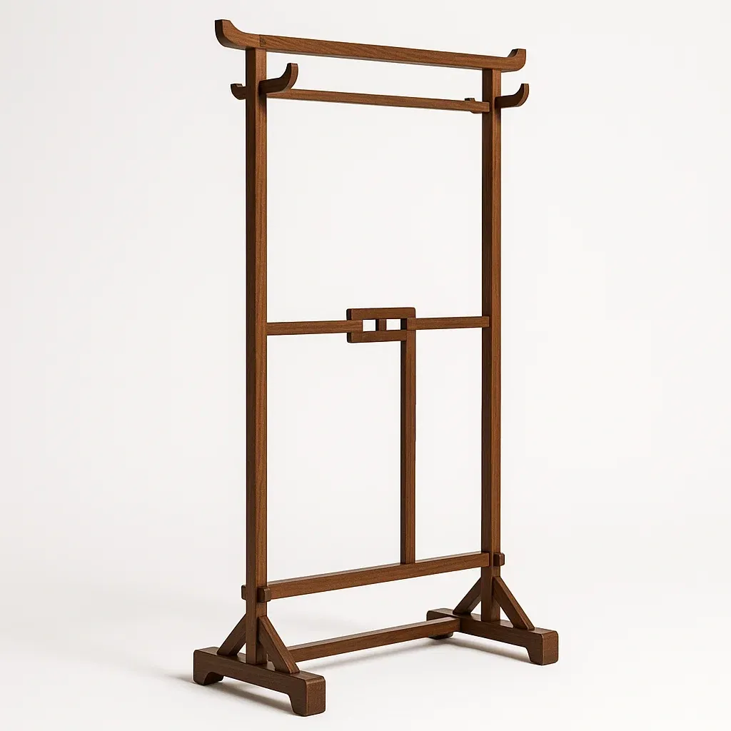 Appendiabiti a telaio in legno massello 180×120×40 cm