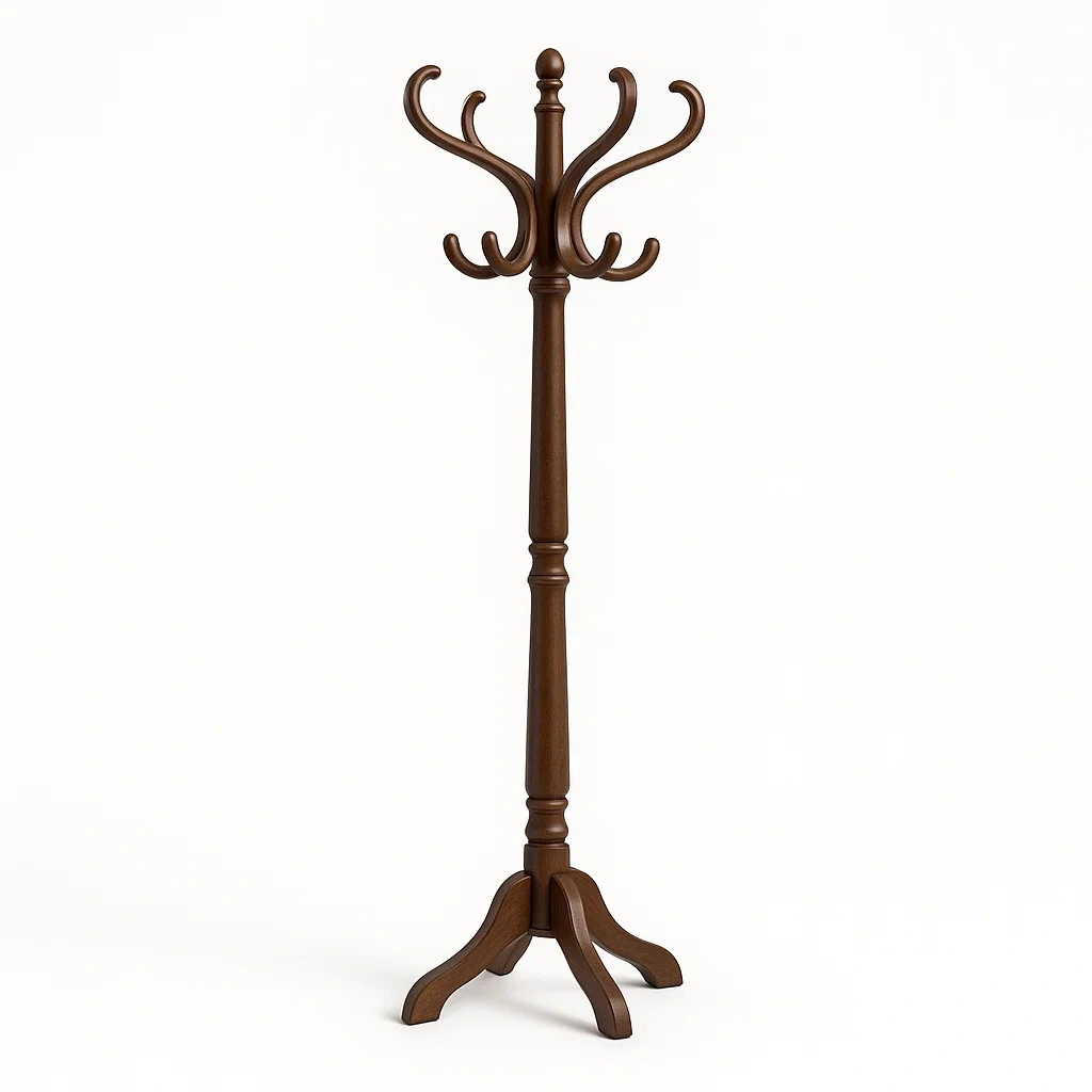 Appendiabiti in legno massello con ganci