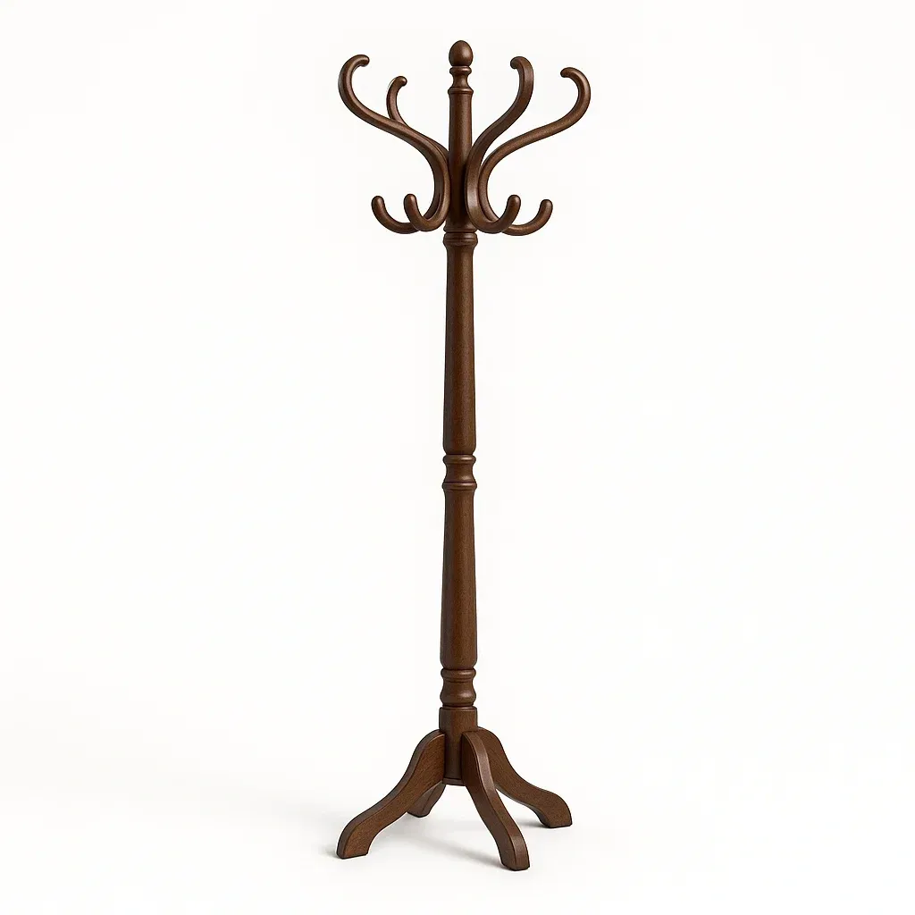 Appendiabiti in legno massello con ganci