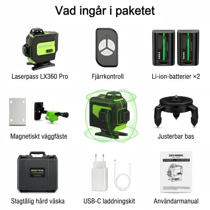SEEKTOOL LX360 Pro korslaser