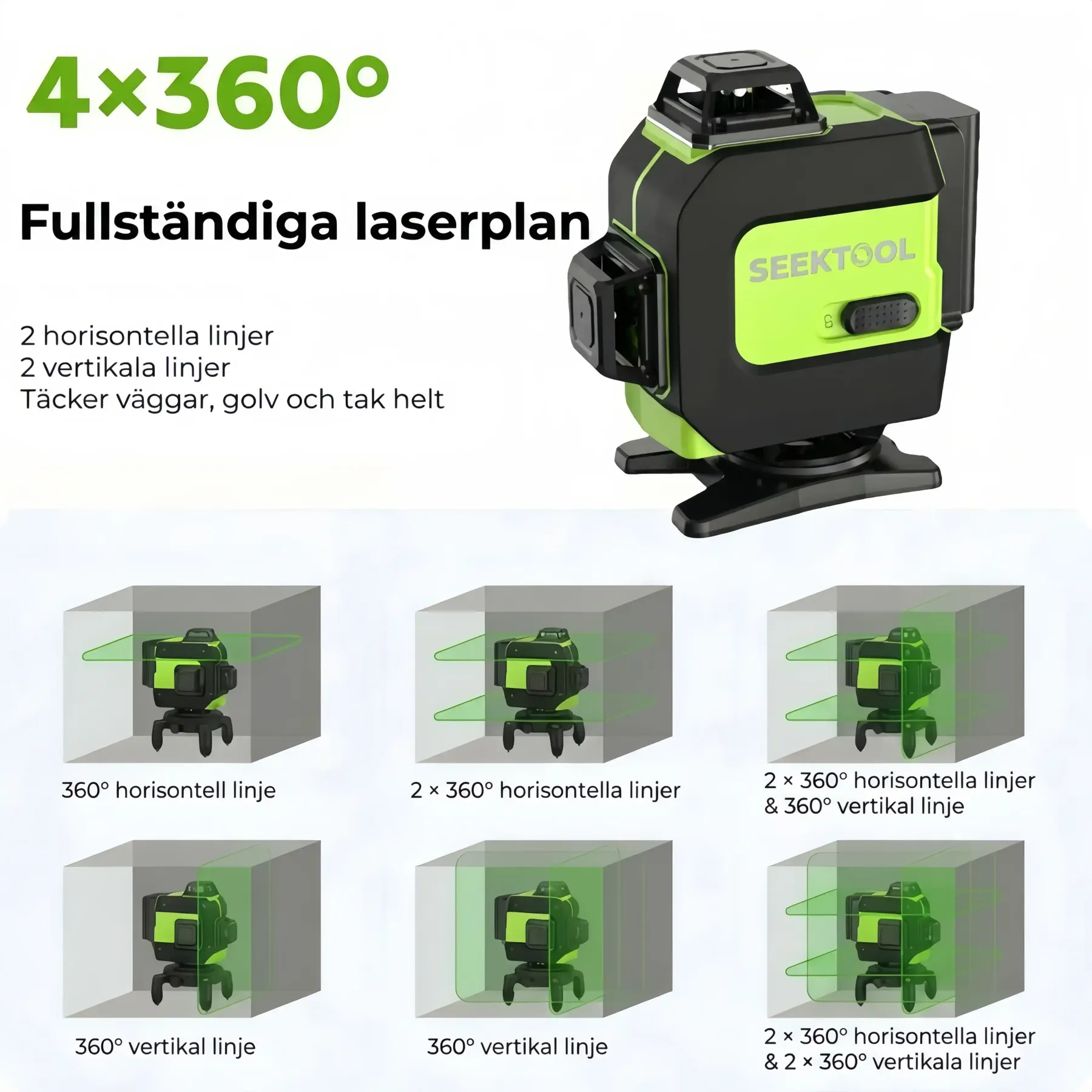 SEEKTOOL LX360 Pro korslaser