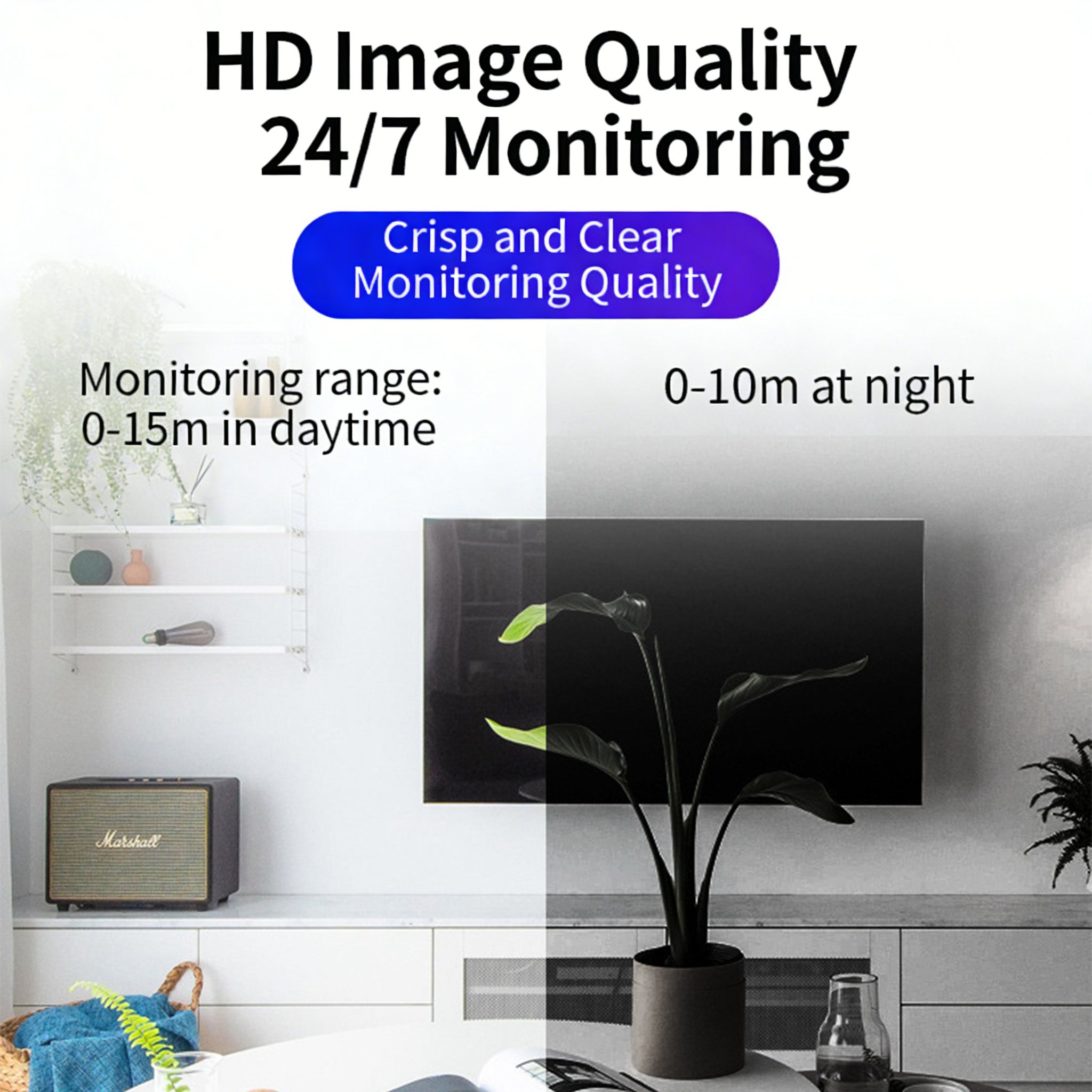 Smart Indoor Light Bulb-Style Surveillance Monitor✨