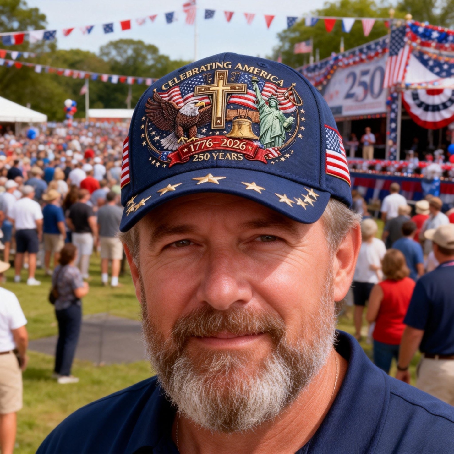 🦅Eagle & Liberty & Cross🎆United States 250th Anniversary Hat🧢-BUY 2 FREE SHIPPING