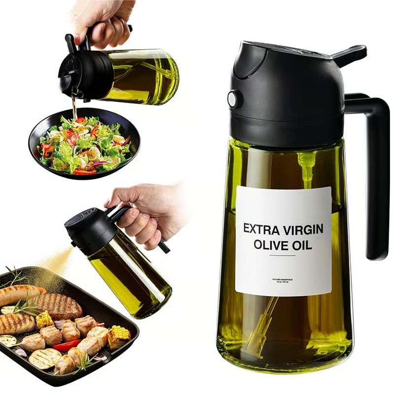 🎁HOT SALE💕2 in 1 Glass Oil Sprayer & Dispenser🔥