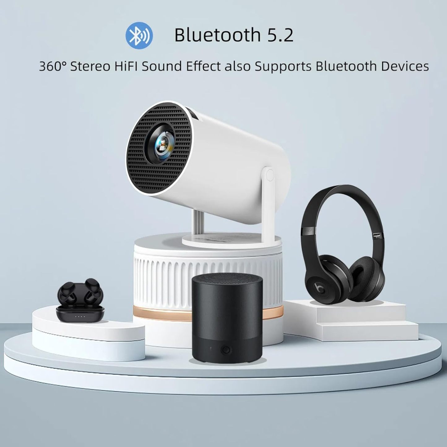 🎥✨Portable 2.4G/5G Wifi Smart Projector – 4K Home Cinema & Game 1080P HD Projector