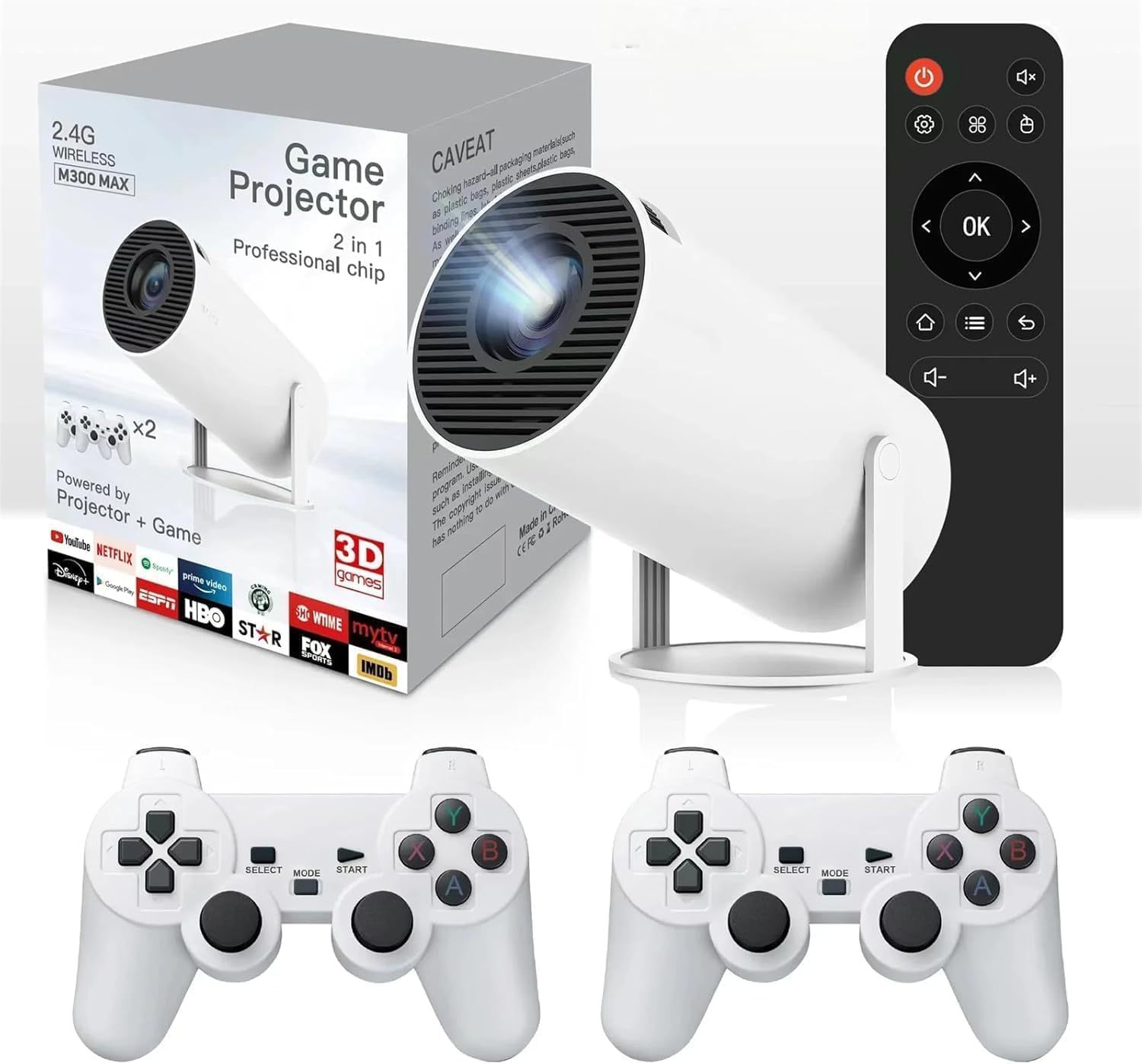 🎥✨Portable 2.4G/5G Wifi Smart Projector – 4K Home Cinema & Game 1080P HD Projector