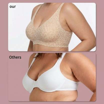 🏆Super Firming Leopard Print Jelly  Bra | Women Wirefree Bras 👍No More Sagging Breasts