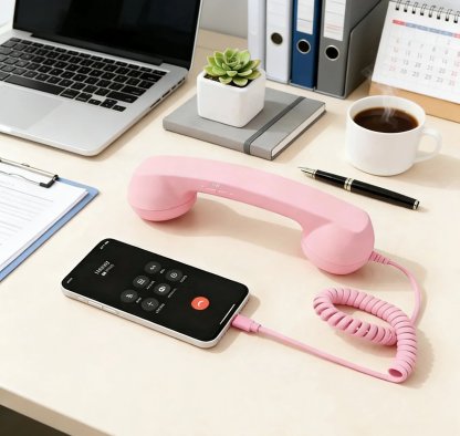 📞 Retro Phone Handset with Type-C Cable