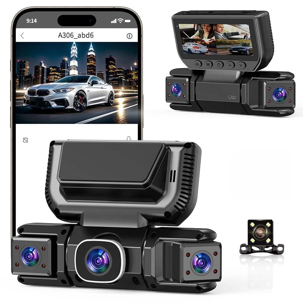 🔥LAST DAY 49% OFF🔥360° Car DVR WiFi 4Channels Dash Cam Video Recorde